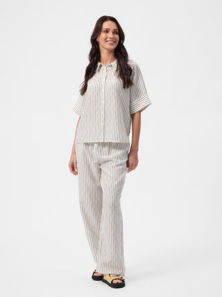 REDGREEN WOMAN Ace Blouse 199 Black Stripe