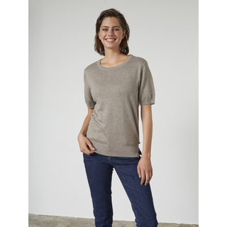 REDGREEN WOMAN Aimee Solid Knit 425 Dark Sand Melange