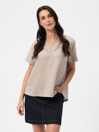 REDGREEN WOMAN Alexia Blouse 422 Ligth Sand Melange