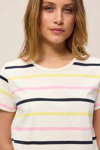 REDGREEN WOMAN Chris T-shirt Short Sleeve Tee 141 Rose Stripe