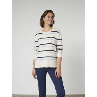 REDGREEN WOMAN Jetta Knit 164 Mid Blue Stripe