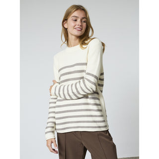 REDGREEN WOMAN Kathrine Knit 125 Dark Sand Stripe