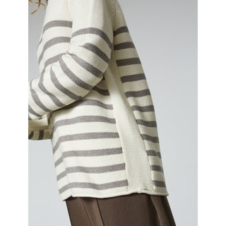 REDGREEN WOMAN Kathrine Knit 125 Dark Sand Stripe