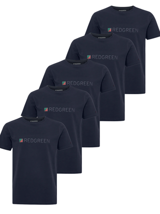 5-pak Redgreen T-shirts med logo til mænd i navy og klassisk pasform
