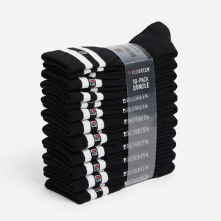 Amazon Redgreen 10-pack crew sock Socks Black
