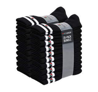 Amazon Redgreen 20-pack crew sock Socks Black