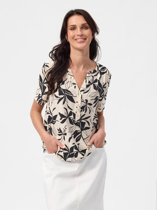 REDGREEN WOMAN Aleah Blouse 321 Ecru Pattern
