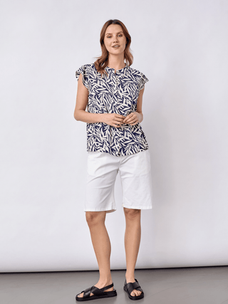 REDGREEN WOMAN Allie Blouse 368 Navy Pattern