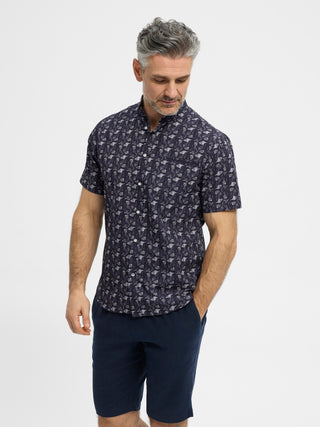 REDGREEN Angelo Shirt 3692 Dark Navy Pattern