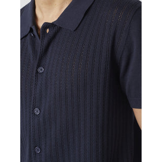 REDGREEN CADEN KNITTED POLO SS Knit 0682 NAVY