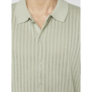 REDGREEN CADEN KNITTED POLO SS Knit 0701 Green Pastel 16-0110 TCX
