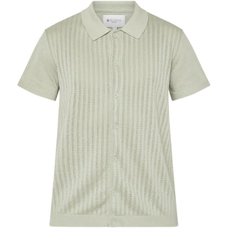 REDGREEN CADEN KNITTED POLO SS Knit 0701 Green Pastel 16-0110 TCX