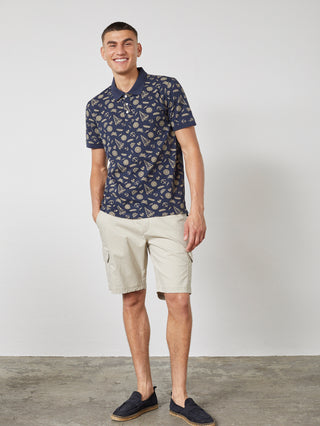 REDGREEN COLTON POLO T-SHIRT Polo 3682 Navy pattern with sand