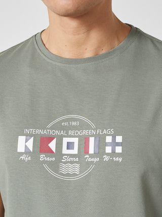 REDGREEN CONRAD T-SHIRT SS T-shirt 0774 Olive 18-5806 Tcx