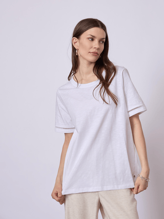 REDGREEN WOMAN Cami Short Sleeve Tee Hvid