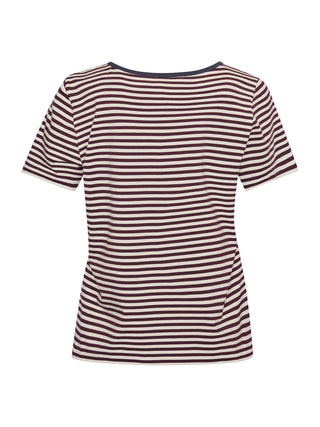 REDGREEN WOMAN Cecilie Tee Polo 125 Dark Sand Stripe