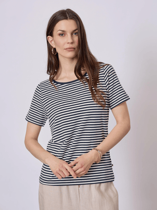 REDGREEN WOMAN Cecilie Tee Polo 169 Dark Navy Stripe