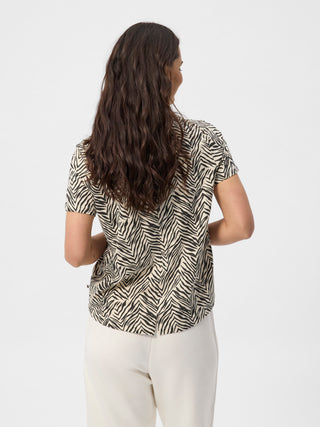 REDGREEN WOMAN Celina Short Sleeve Tee 320 Off White Pattern
