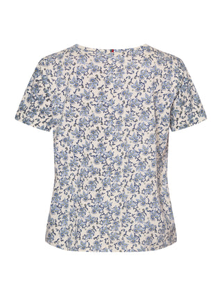 REDGREEN WOMAN Celina T-shirt Short Sleeve Tee 363 Blue Pattern