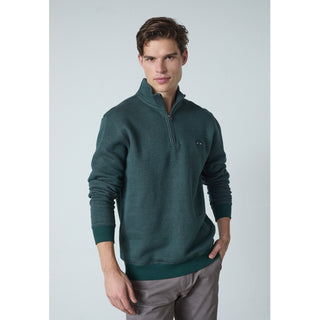 REDGREEN FLYNN ½ ZIP PULLOVER Knit 4680 DARK GREEN MELANGE
