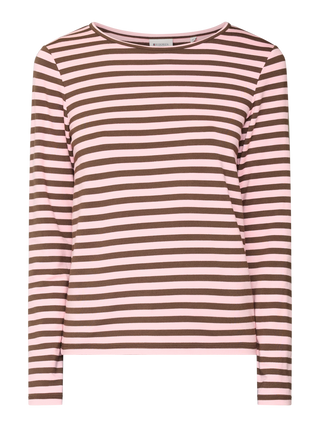 REDGREEN WOMAN Fie Long Sleeve T-shirt Long Sleeve Tee 145 Pink Stripe