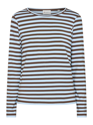 REDGREEN WOMAN Fie Long Sleeve T-shirt Long Sleeve Tee 162 Light Blue Stripe