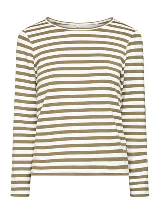 REDGREEN WOMAN Fie Long Sleeve T-shirt Long Sleeve Tee 177 Olive Stripe