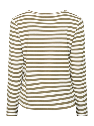 REDGREEN WOMAN Fie Long Sleeve T-shirt Long Sleeve Tee 177 Olive Stripe
