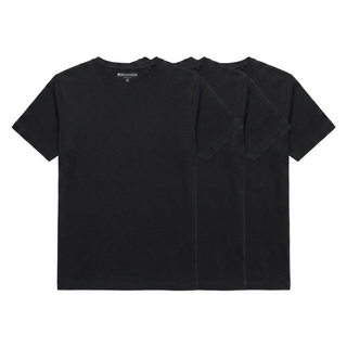 REDGREEN Redgreen Herre 3-Pack T-Shirt Crew Neck T-shirt 0191 Black
