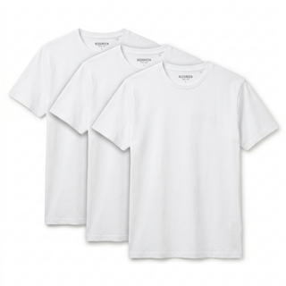 REDGREEN Redgreen Herre 3-Pack T-Shirt Crew Neck T-shirt White
