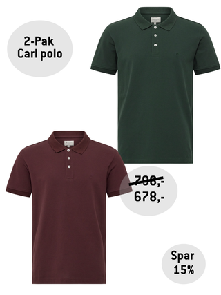 Spar 15% ved køb af 2 Carl polo'er!