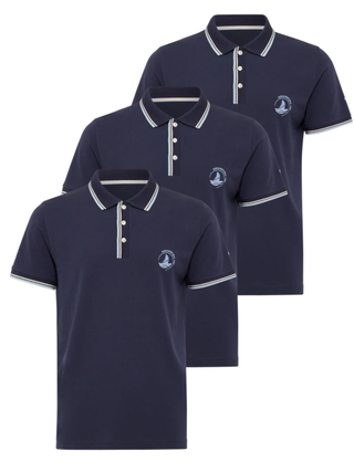 Casey Polo 3-Pack – Navy Classic